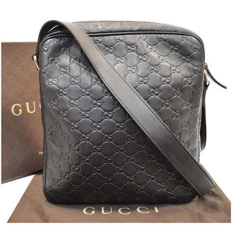 gucci black imprime messenger bag|gucci guccissima leather messenger bag.